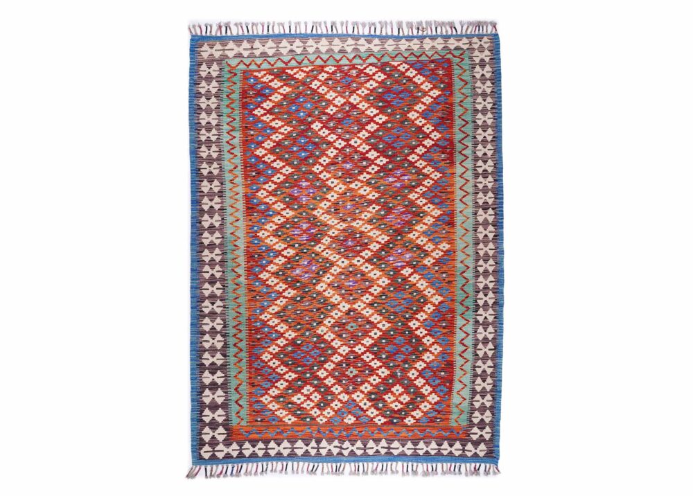 Hand woven Area Rug Kilim 7x4.8 ft Solid Rustic Farmhouse Style - Rugs Turkey