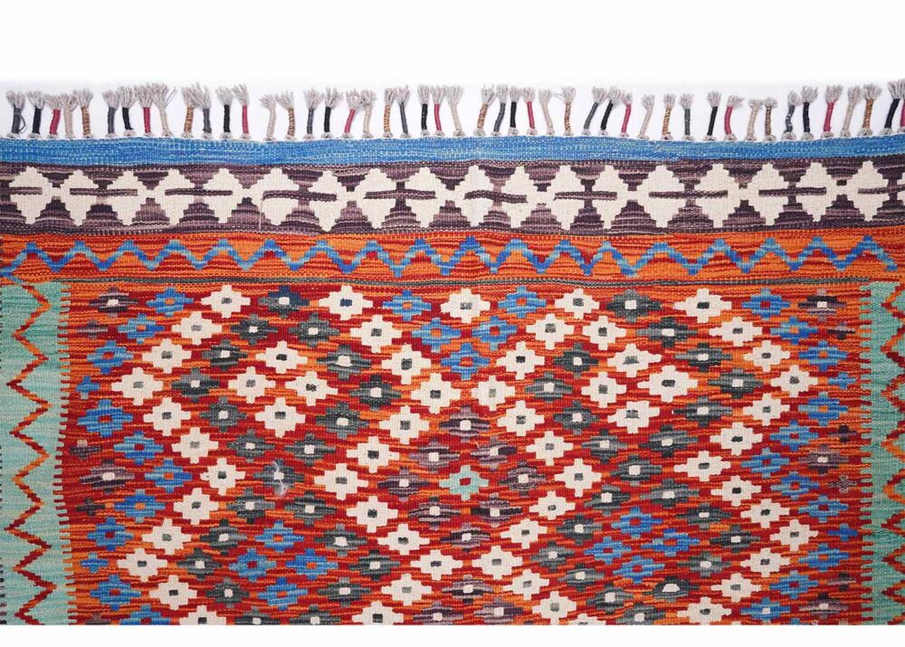 Hand woven Area Rug Kilim 7x4.8 ft Solid Rustic Farmhouse Style - Rugs Turkey