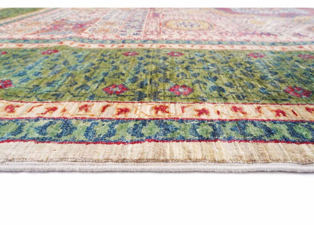 Handknotted Memluk Traditional Green Rug 7.9x5.7 ft - Rugs Turkey