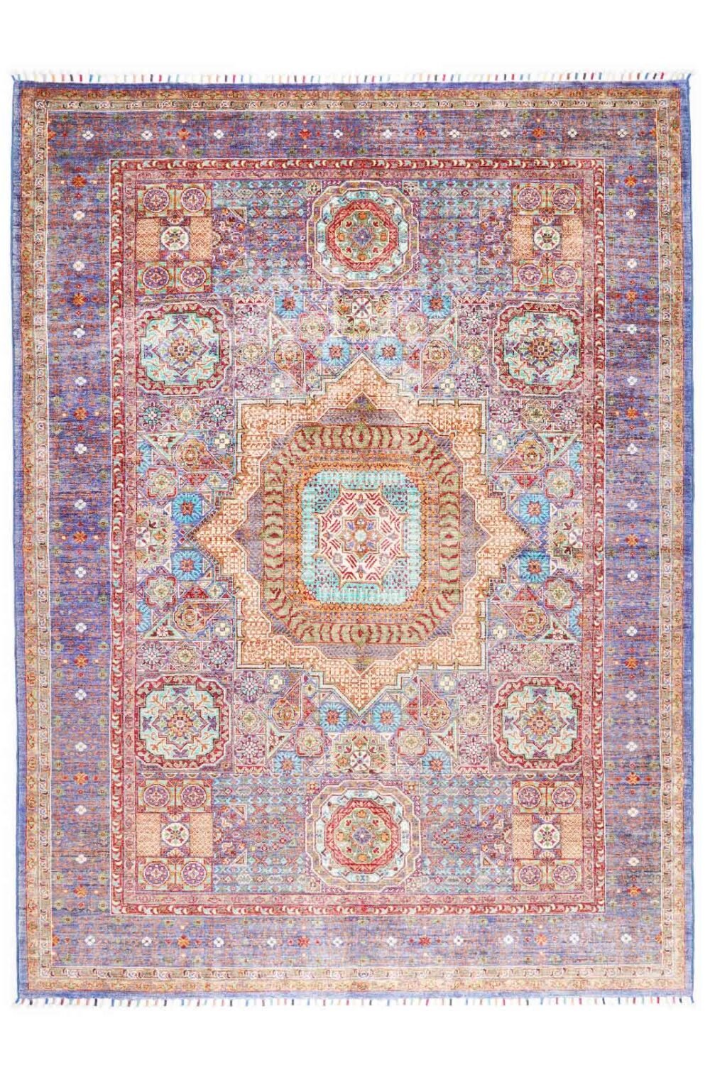 Handknotted Purple and Brown Traditional for Modern Living Room Rugs 7.5x5.7 ft - Rugs Turkey