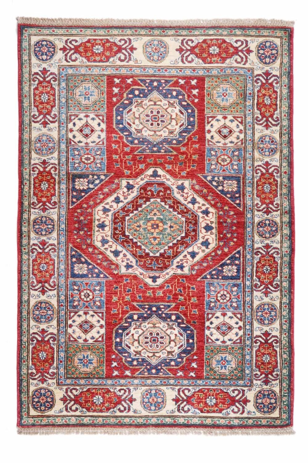 Handknotted Red & Beige Area Rugs Traditional - New Condition 5.9x4.1 ft - Rugs Turkey