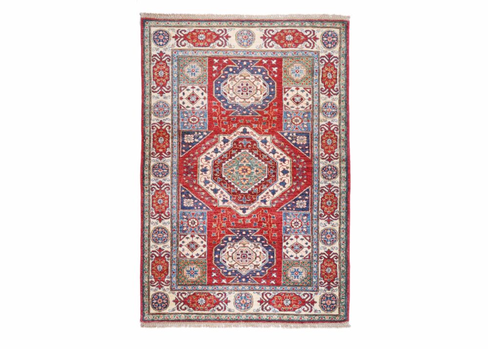 Handknotted Red & Beige Area Rugs Traditional - New Condition 5.9x4.1 ft - Rugs Turkey