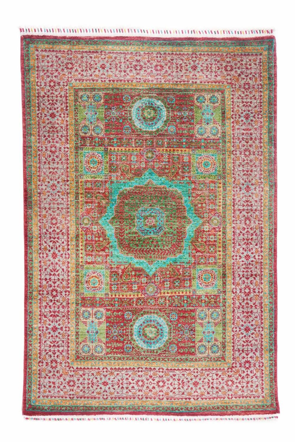 Handknotted Red Traditional Area Rug for Dining Room 5.9x4.1 ft - Rugs Turkey