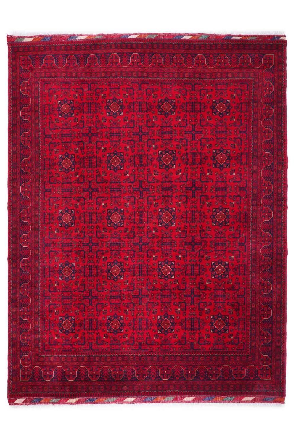 Handknotted Traditional Wool Rug Red Bilicik Rug with Oriental Pattern 7.3x5.7 ft - Rugs Turkey