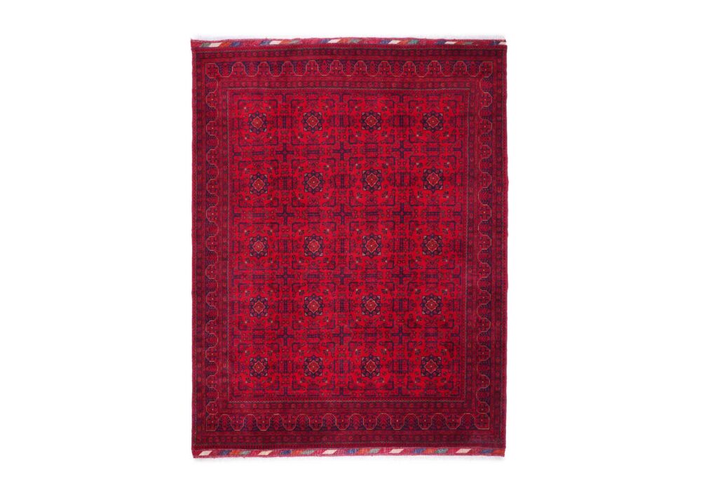 Handknotted Traditional Wool Rug Red Bilicik Rug with Oriental Pattern 7.3x5.7 ft - Rugs Turkey