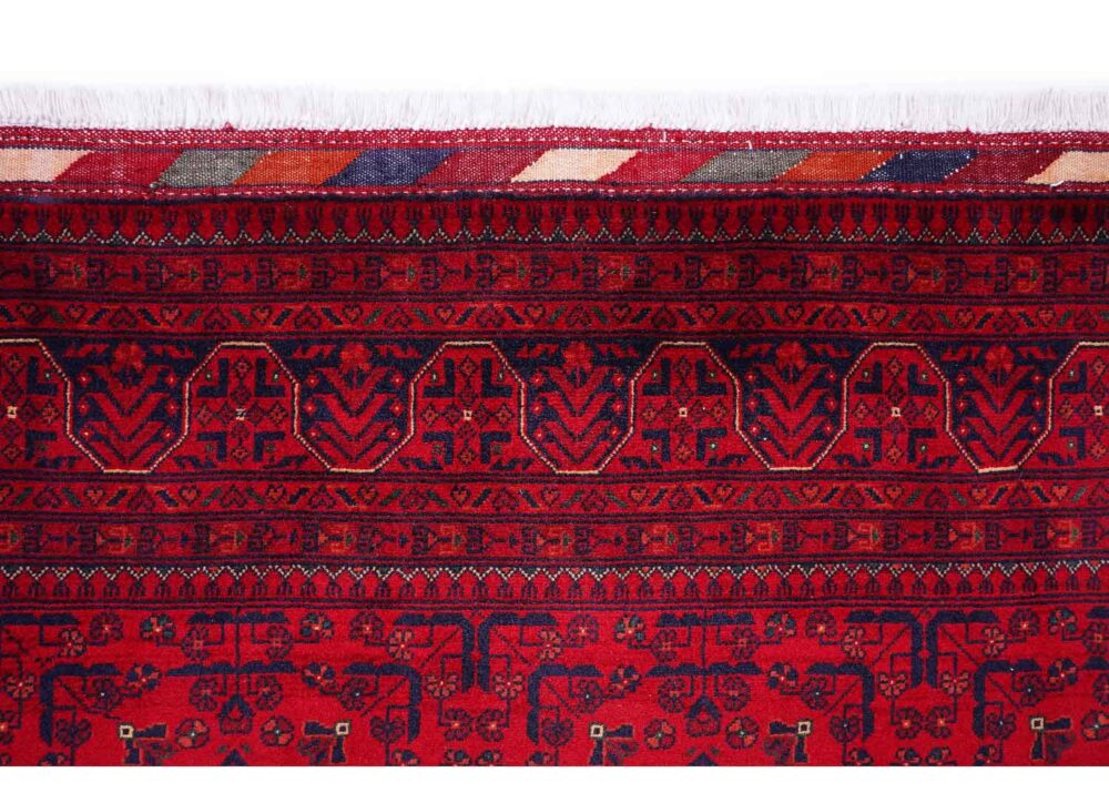 Handknotted Traditional Wool Rug Red Bilicik Rug with Oriental Pattern 7.3x5.7 ft - Rugs Turkey