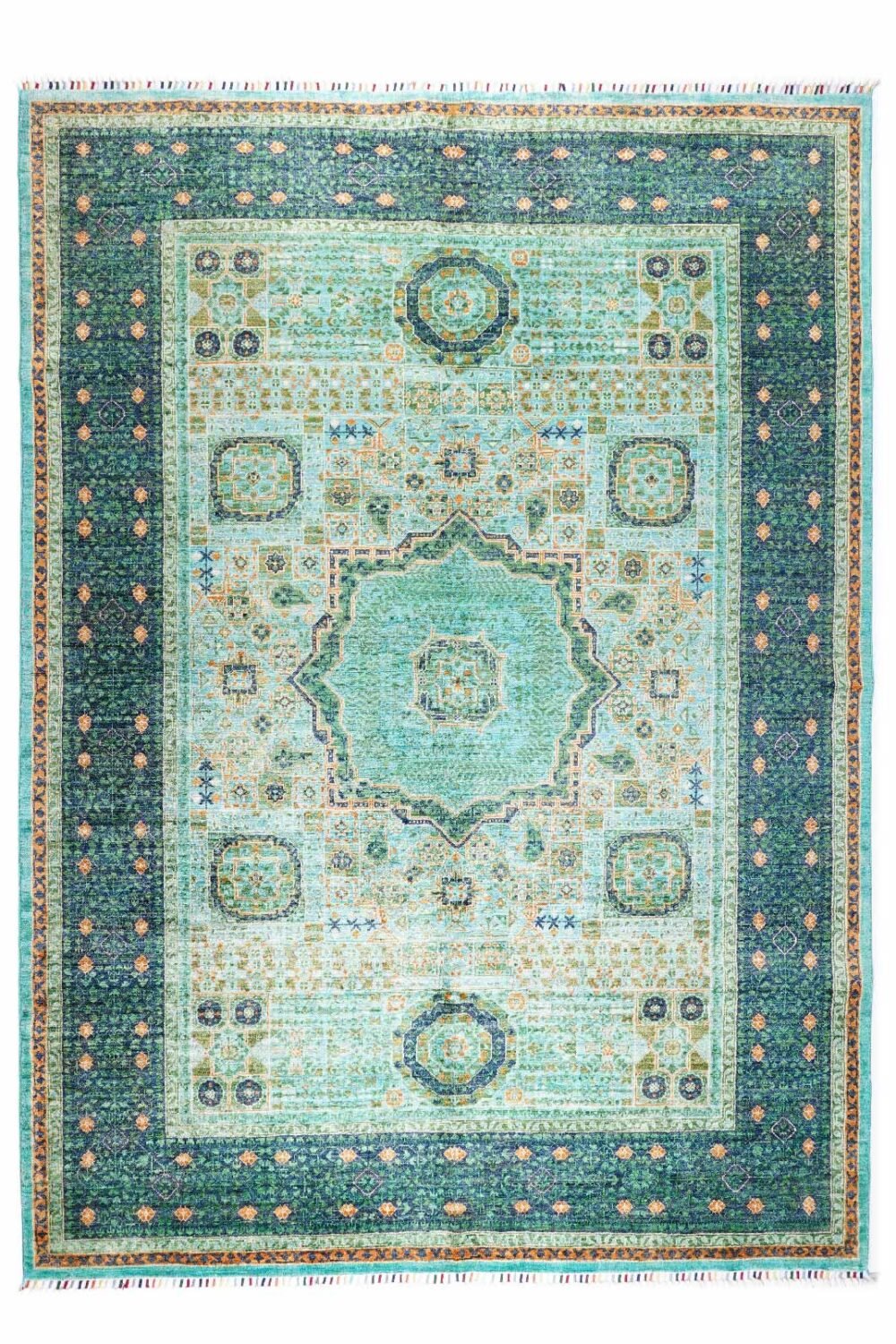 Handknotted beige Wool Traditional, Memluk Rug 7.6x5.7 ft - Rug Turkey