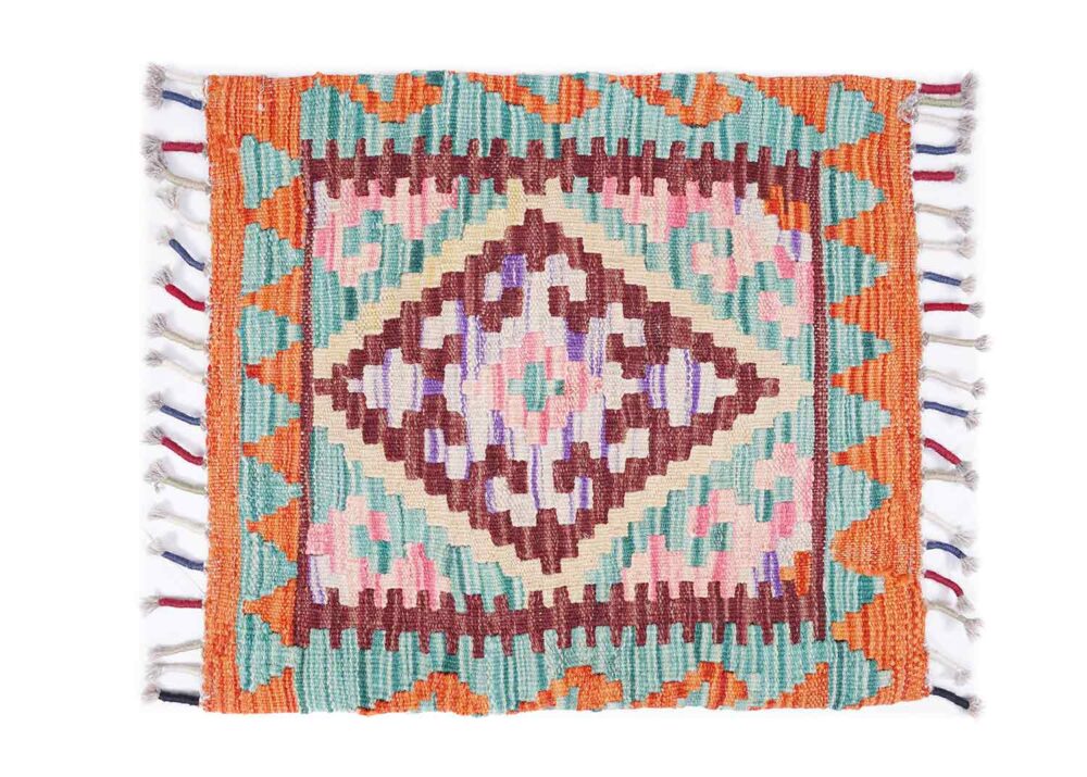 Handwoven Geometric Decorative Pillows Kilim Cushion 1.5x1.6 ft - Rugs Turkey