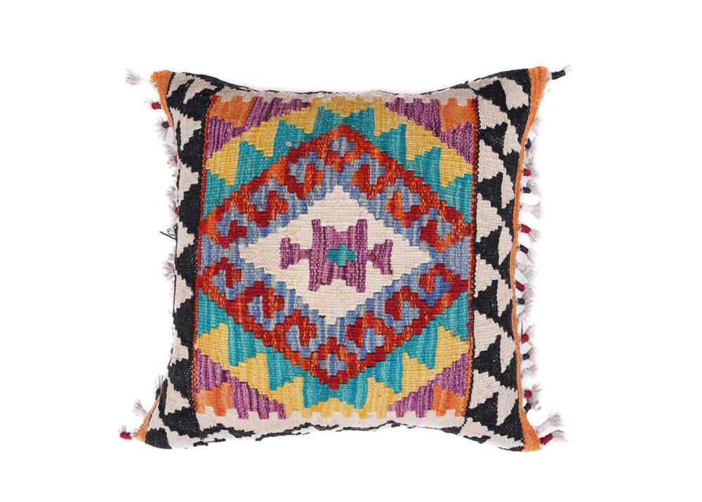 Handwoven Kilim Cushion Pillow Set of 5 Geometric Patterns - Rugs Turkey