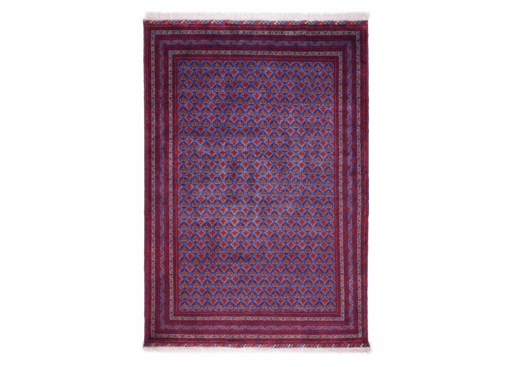 High Quality Outdoor Rugs Traditional Hoca R. 7.6x5.4 ft Red-Blue - Rugs Turkey