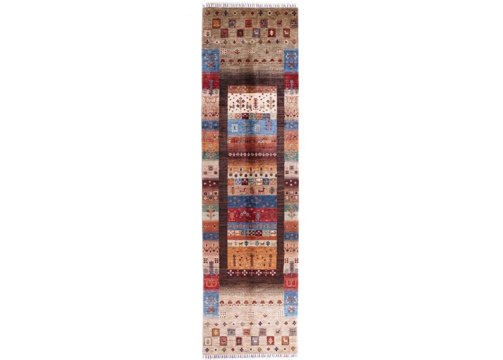 High-Quality Sultani Fall Table Runner for Farmhouse Decor 7.8x2.7 ft Handknotted - Rugs Turkey