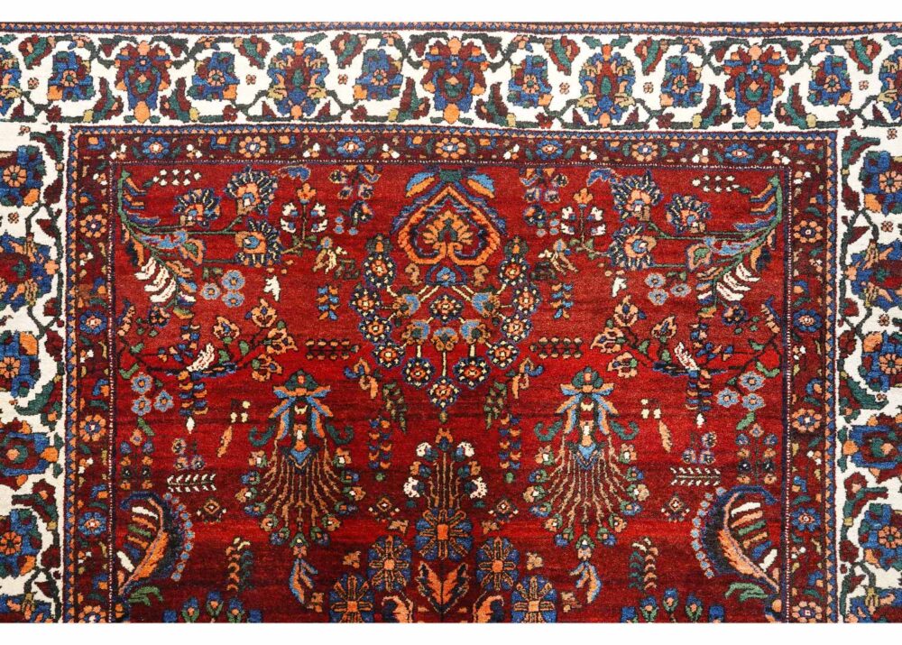 High-end Anatolia Red Beige Area Rug - Semi-old Traditional 6.7x5 ft - Rugs Turkey