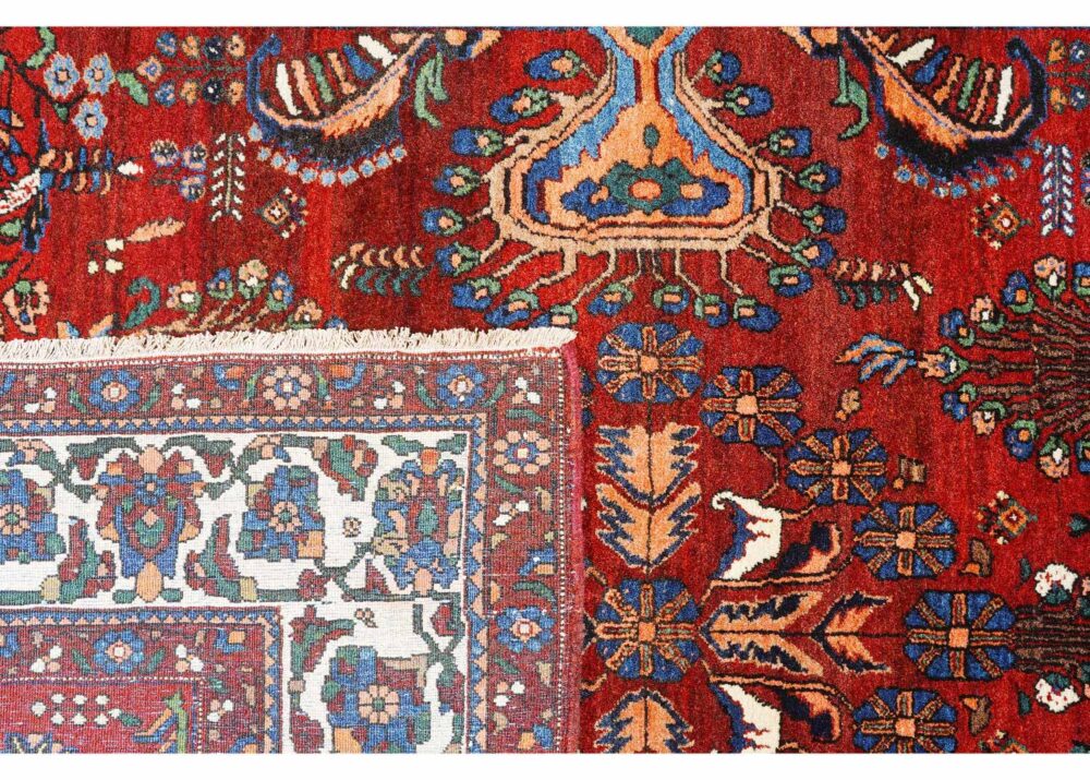 High-end Anatolia Red Beige Area Rug - Semi-old Traditional 6.7x5 ft - Rugs Turkey