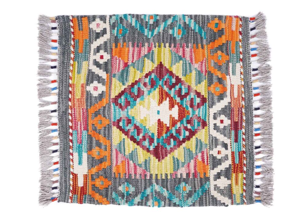 IndoorOutdoor Throw Pillows Geometric Design Kilim Cushion 1.5x1.6 ft - Rugs Turkey