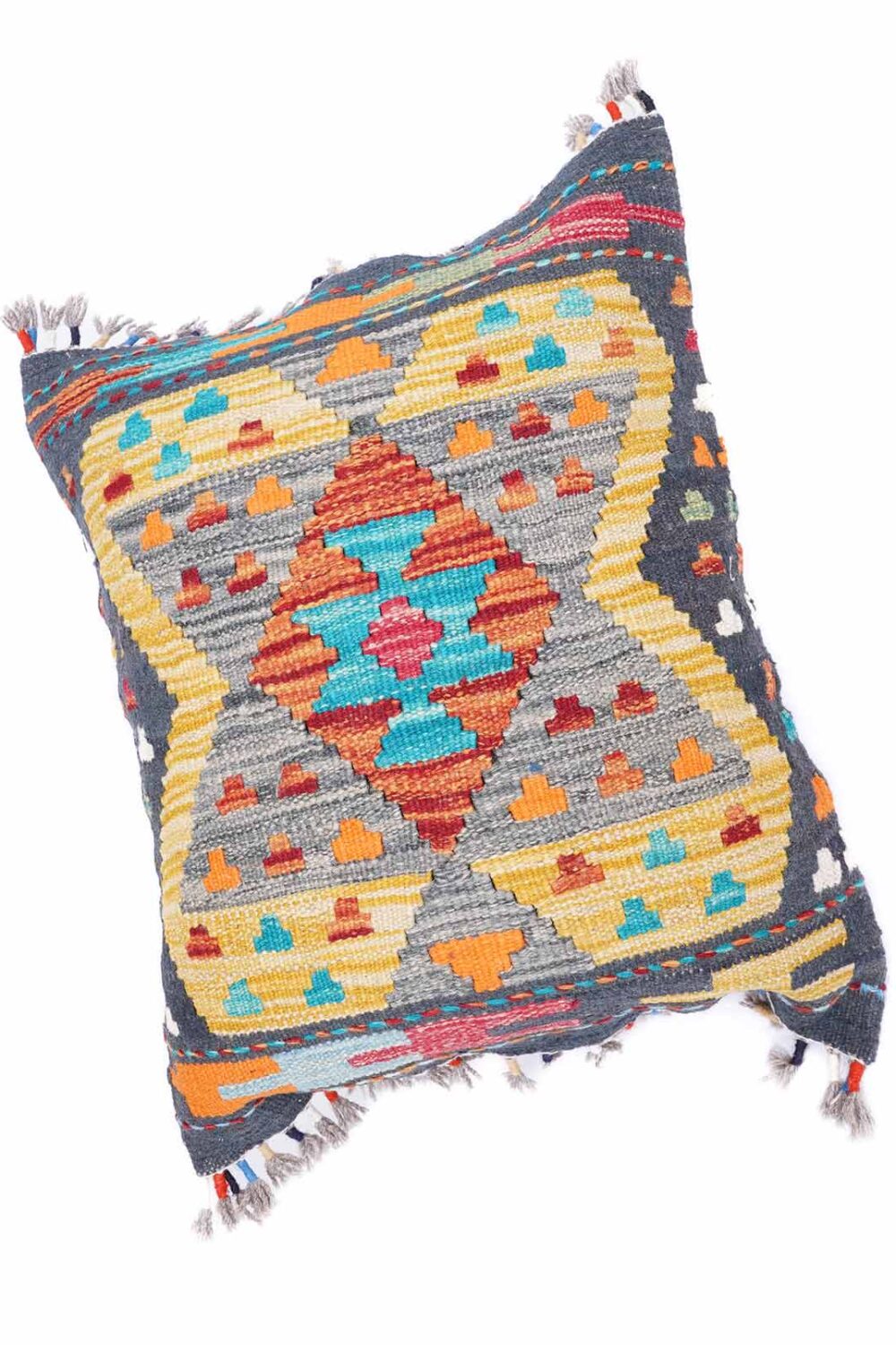 Jazzy Handwoven Throw Pillows Kilim Cushion 1.5x1.8 ft - Rugs Turkey