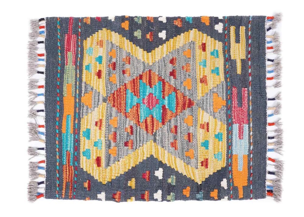 Jazzy Handwoven Throw Pillows Kilim Cushion 1.5x1.8 ft - Rugs Turkey