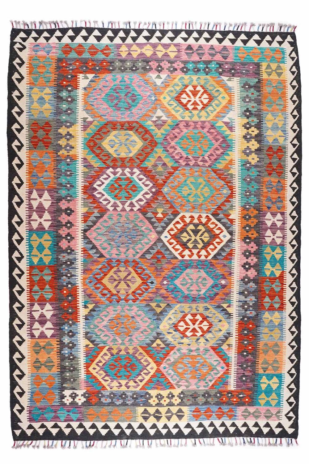 Limited Edition - Handwoven Kilim Indoor Outdoor Rug 8x5.7 ft - Rugs Turkey