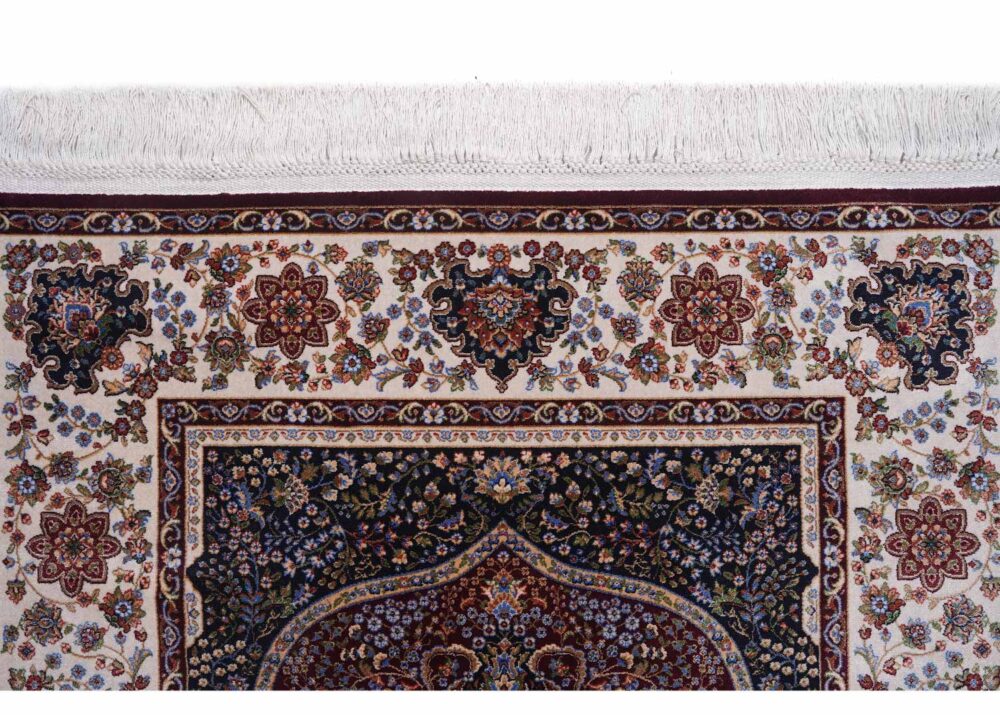 Luxurious Medallion Area Rug Bamboo-Silk Floral Pattern 4x2.6 ft - Rugs Turkey