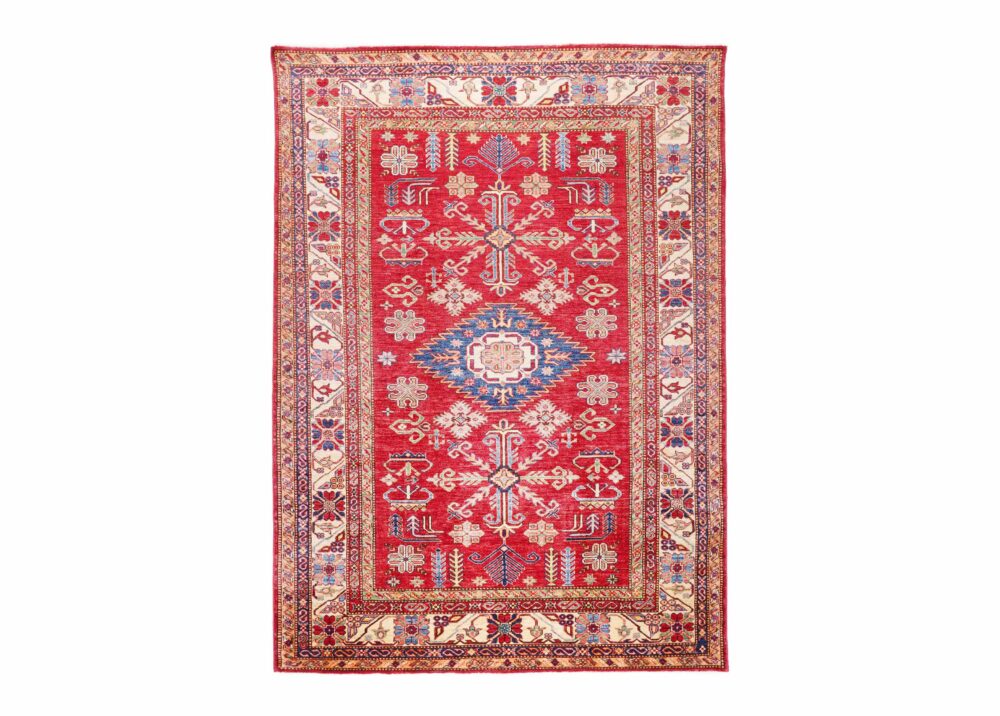 Luxury Sherwan Red and Beige Area Rug 8x5.7 ft Traditional- Rugs Turkey