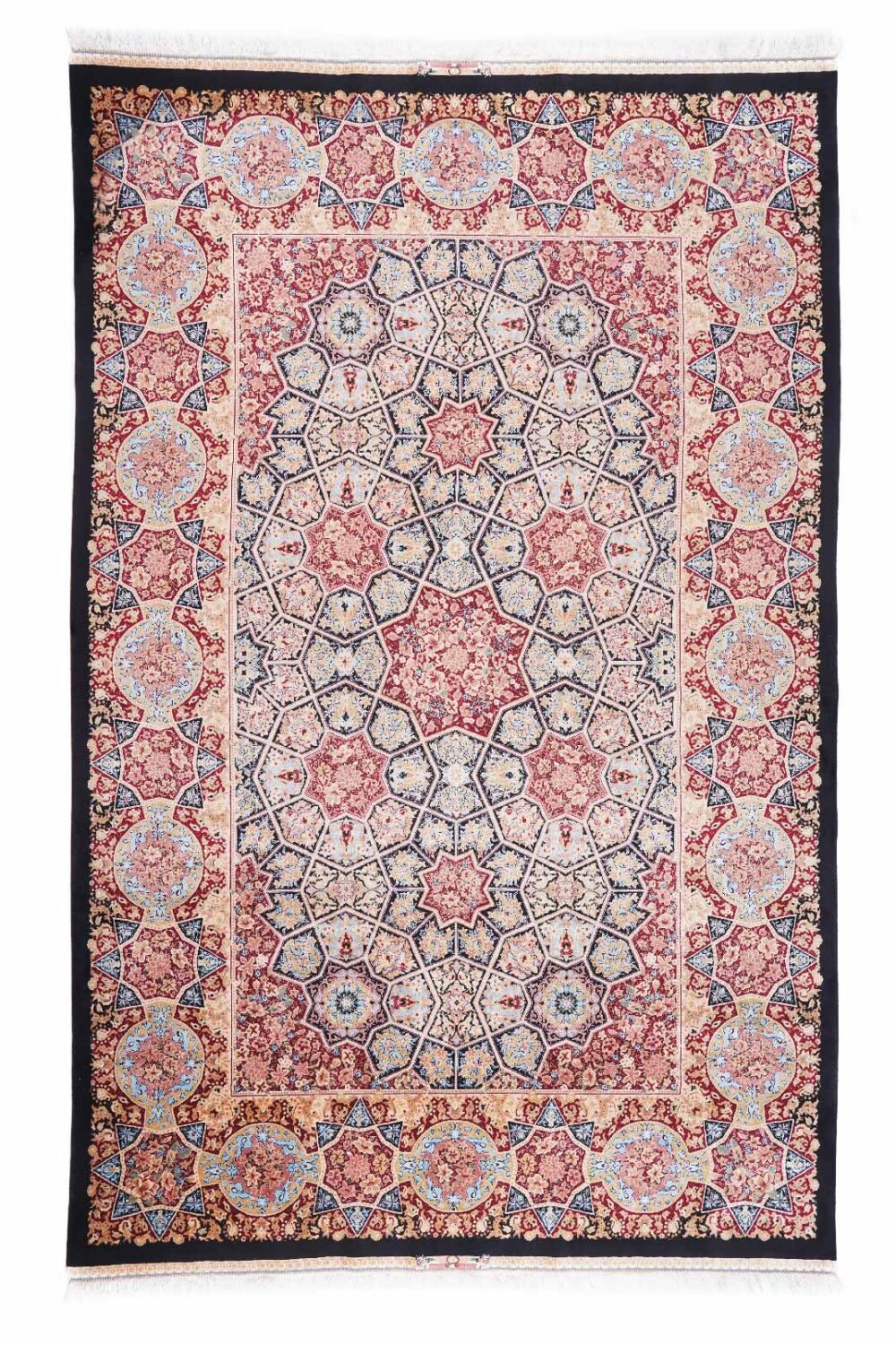 Luxury Tugra Oriental Pattern Bamboo-Silk 7x5 Area Rug - Rugs Turkey
