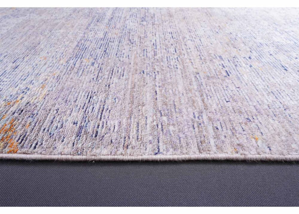 Modern Abstract Area Rug Blue & Rose Gold - 6x9 ft - Rugs Turkey