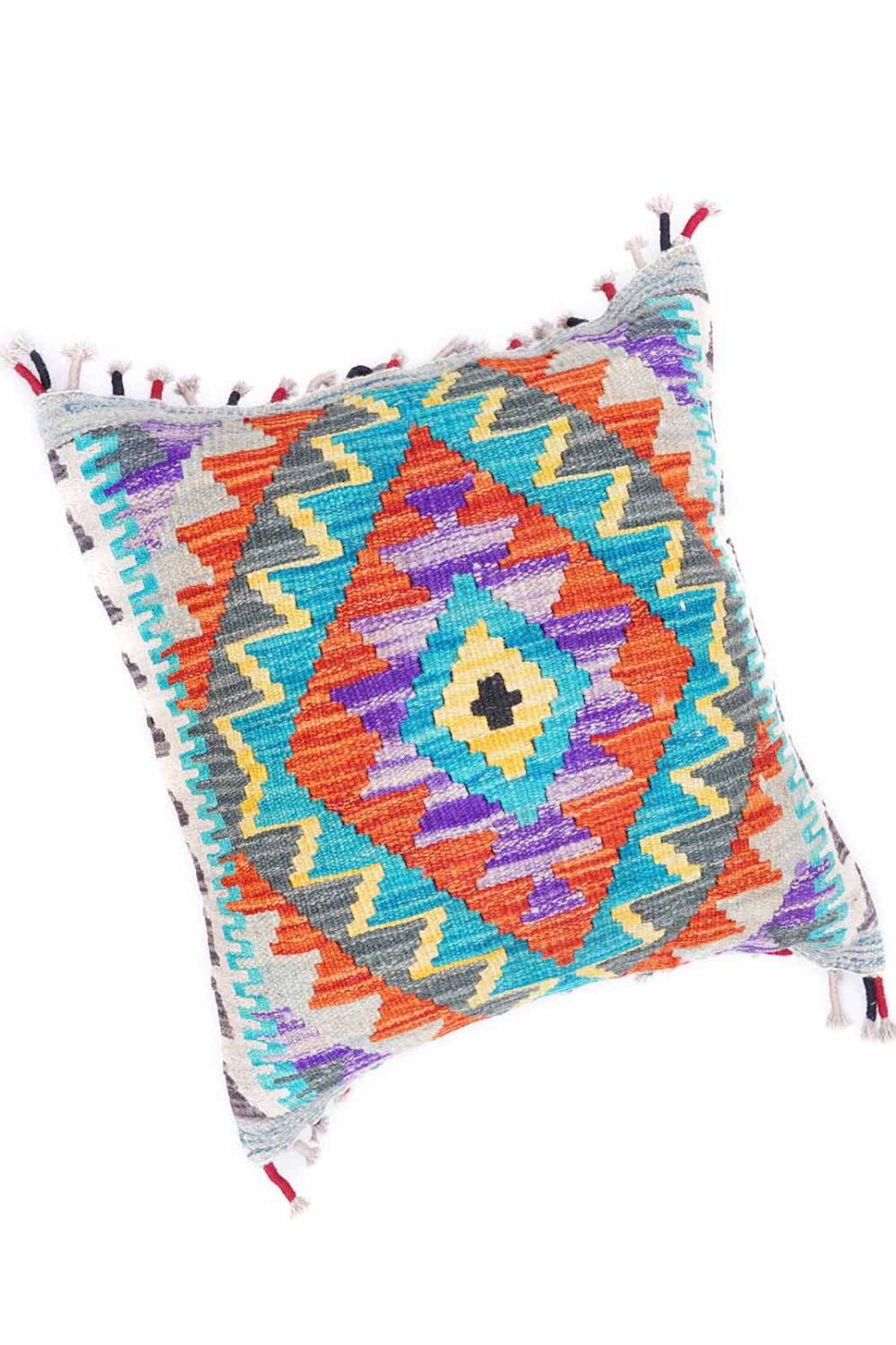 Multi Colored Outdoor Pillows 1.48x1.64 ft Kilim Cushion - Rugs Turkey