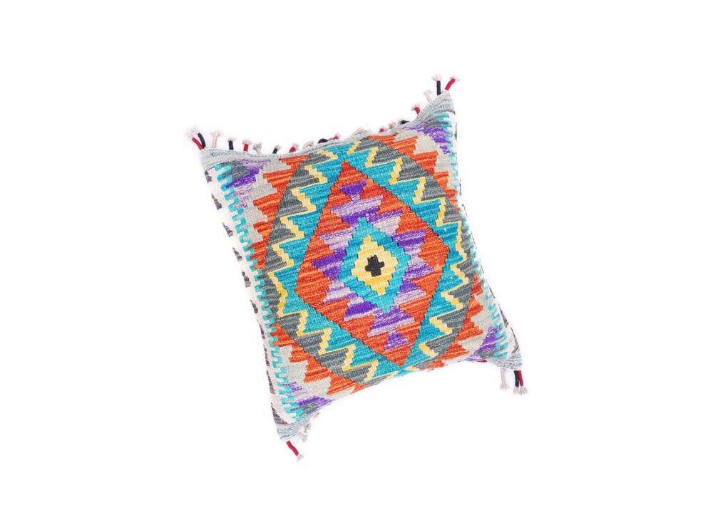 Multi Colored Outdoor Pillows 1.48x1.64 ft Kilim Cushion - Rugs Turkey