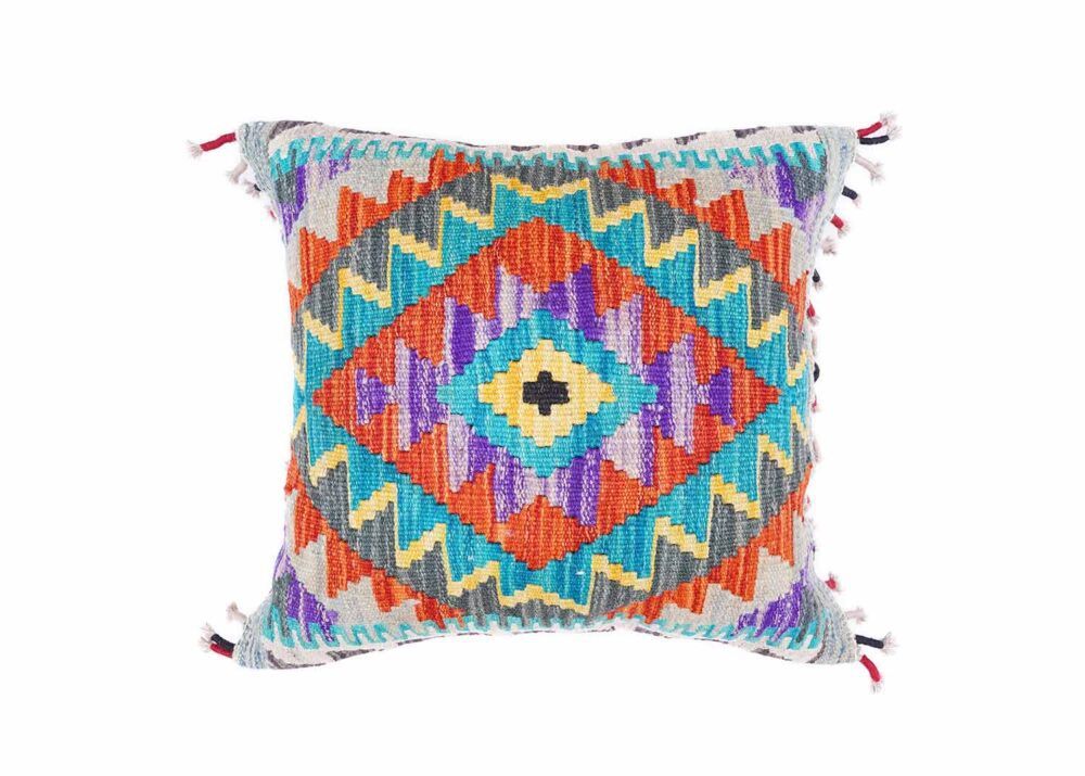 Multi Colored Outdoor Pillows 1.48x1.64 ft Kilim Cushion - Rugs Turkey