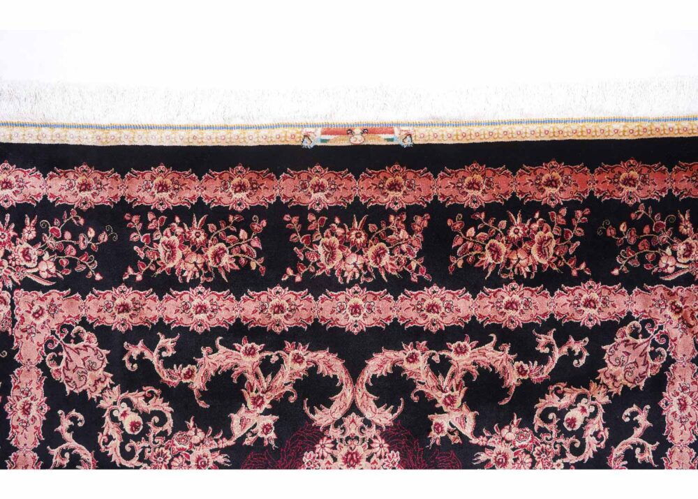 Oriental Pattern Tugra Red Pink Rug Bamboo-Silk 4x6 ft - Rugs Turkey