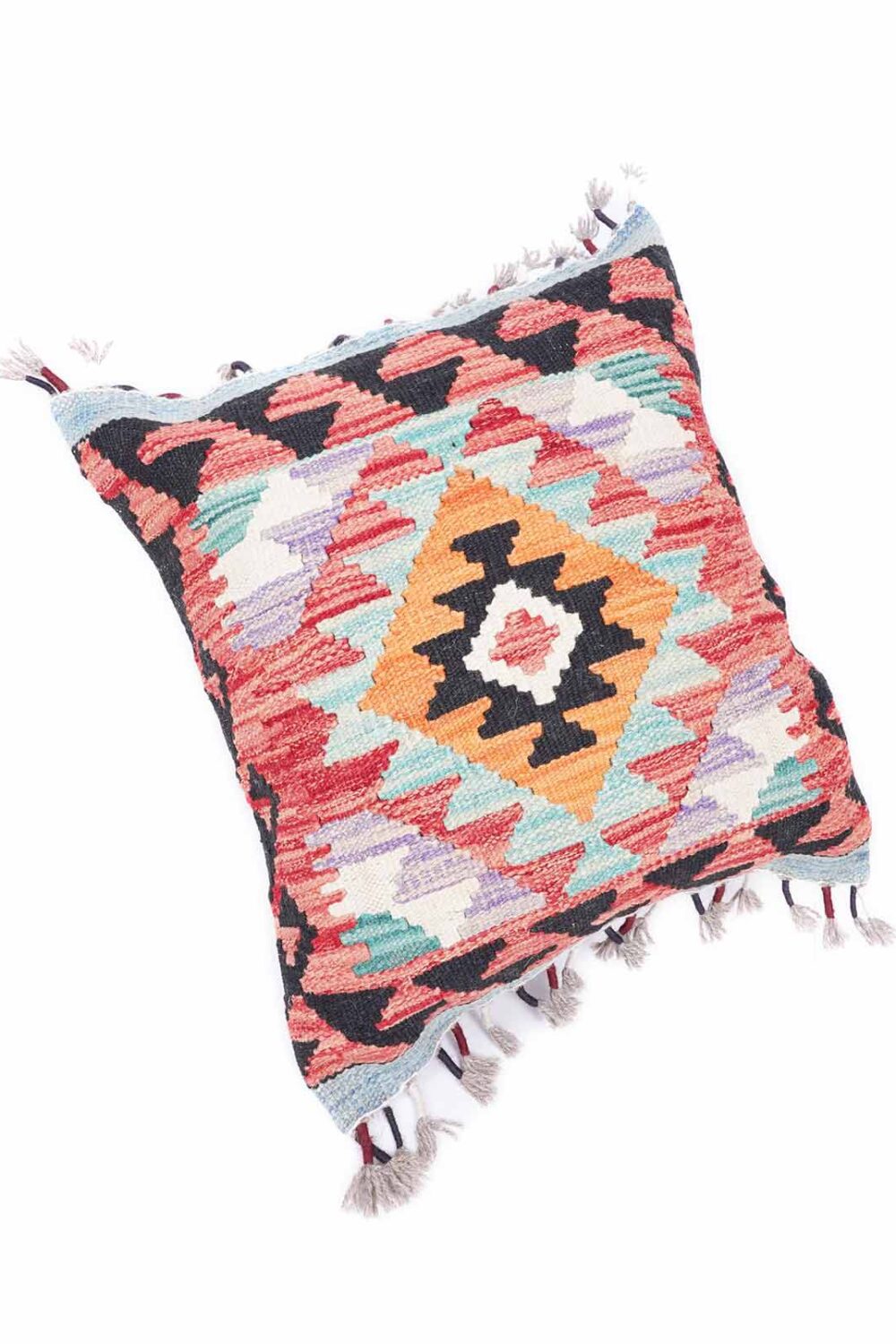 Outdoor Fall Pillows Handwoven Kilim Cushion 1.48x1.64 ft - Rugs Turkey