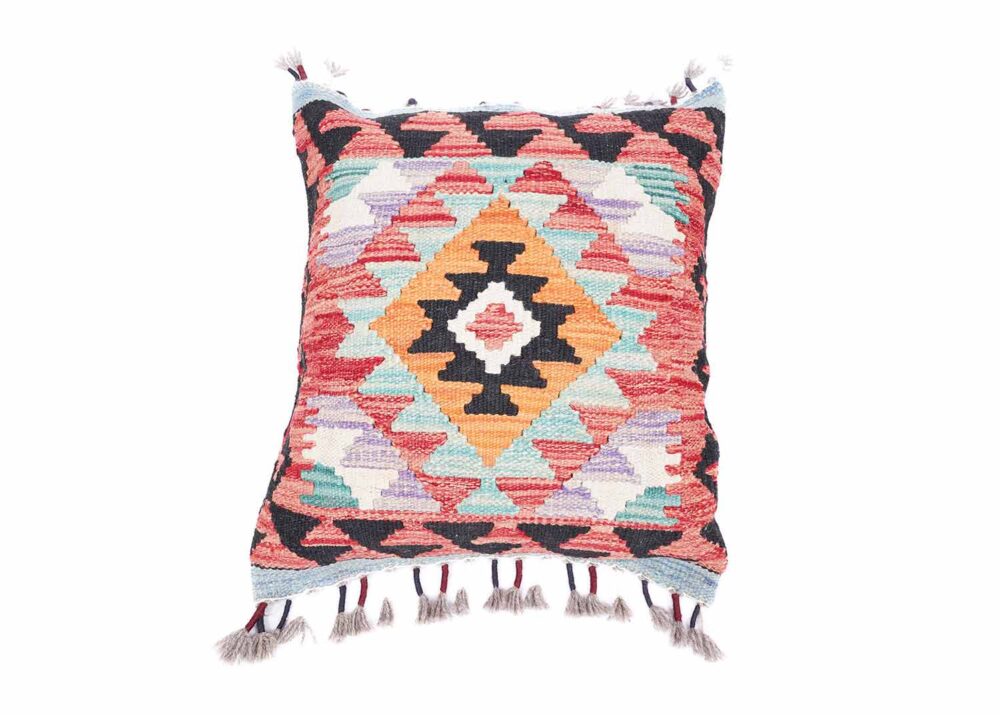 Outdoor Fall Pillows Handwoven Kilim Cushion 1.48x1.64 ft - Rugs Turkey