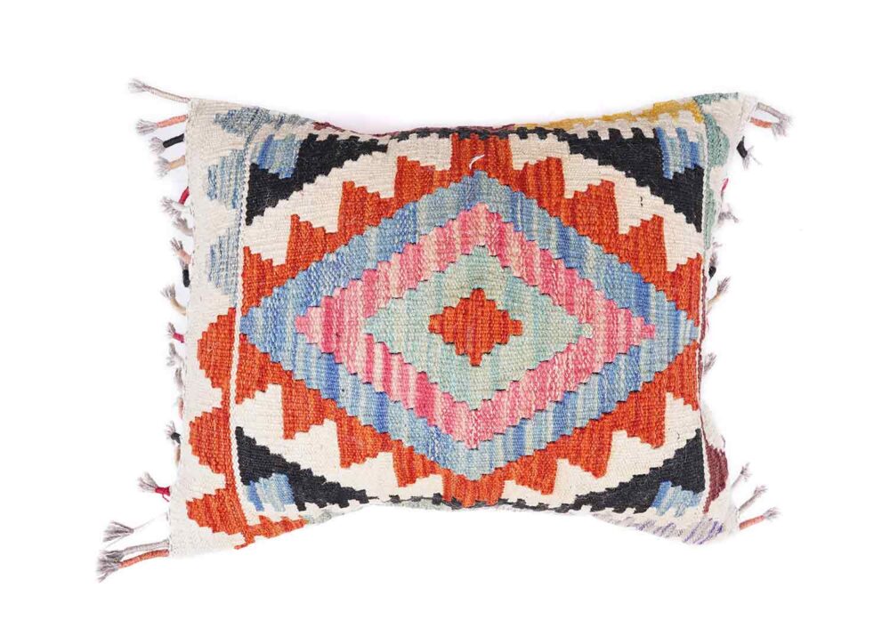 Outdoor Floor Cushions - 3 Pcs Handwoven Kilim Pillow Set - Rugs Turkey