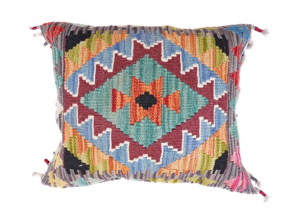 Outdoor Floor Cushions - 3 Pcs Handwoven Kilim Pillow Set - Rugs Turkey