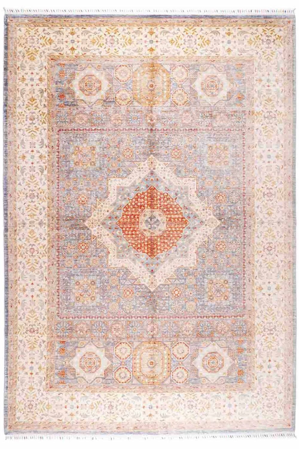 Sherwan Oriental Traditional Beige Rug Neutral 8x2.5 ft - Rugs Turkey