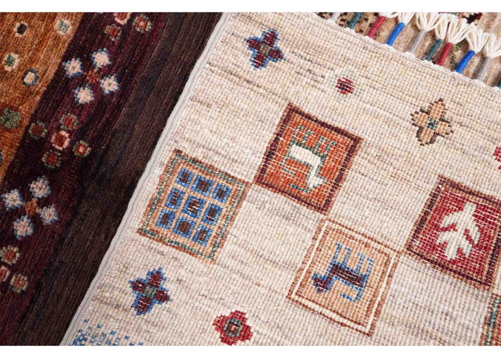 Stunning Sultani Outdoor Table Runner Hand-Knotted with Wool-Cotton 9.7x2.7 ft - Rugs Turkey