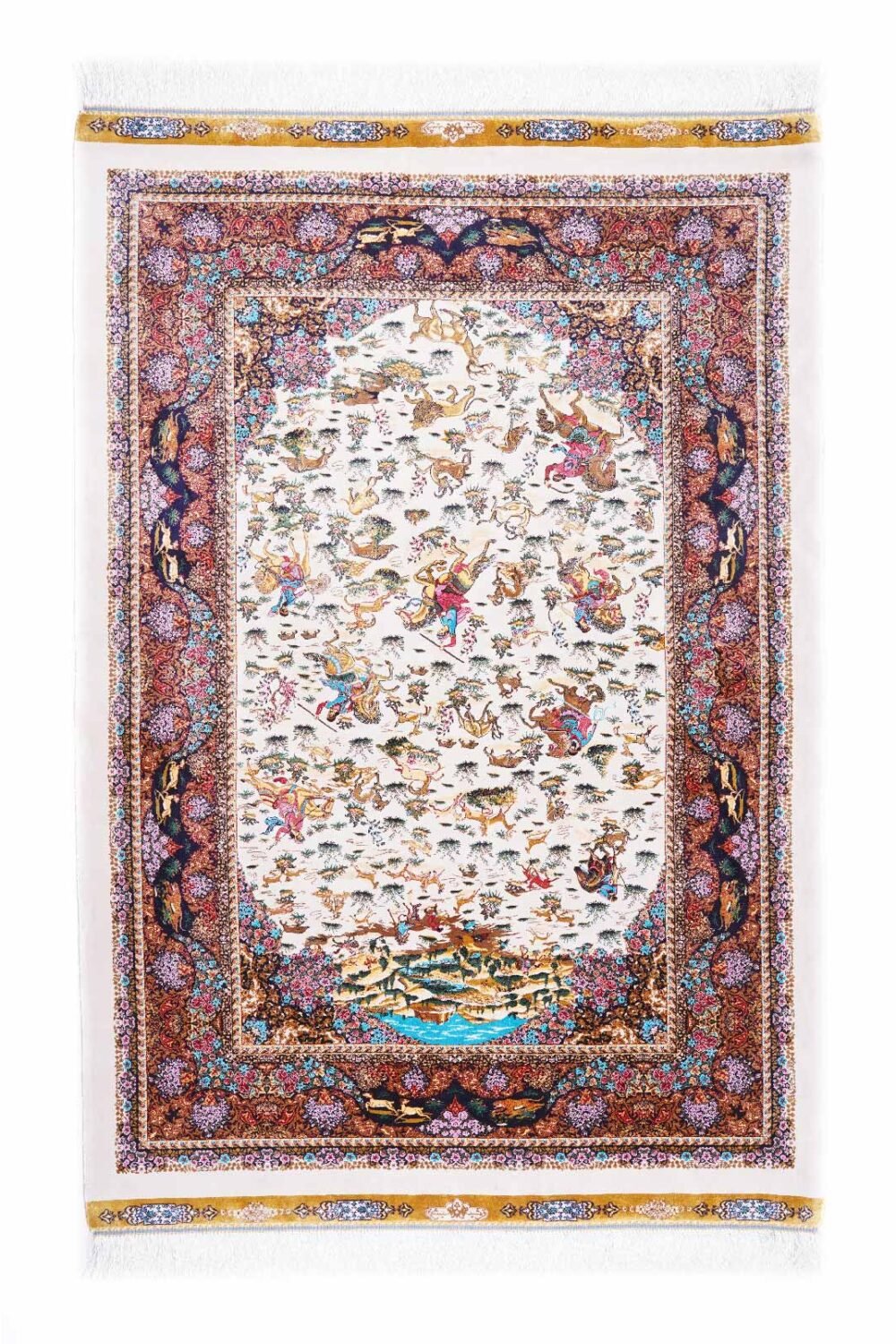 Stylish Tugra 3 x 5 Entryway Rug Brown-Beige Animal Print - Rugs Turkey