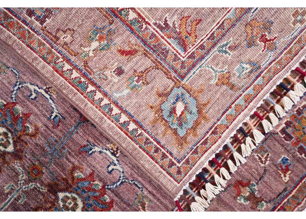 Sultani Floral Runner for Stairs Over Wood 8x2.7 ft hand-knotted - Rugs Turkey