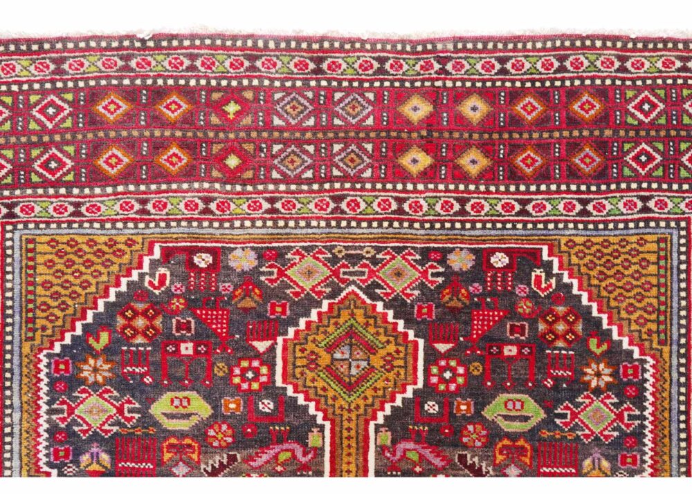 Traditional Anatolia Brown Rug Geometric Handknotted, Semi-old 6.9x4.3 ft - Rugs Turkey