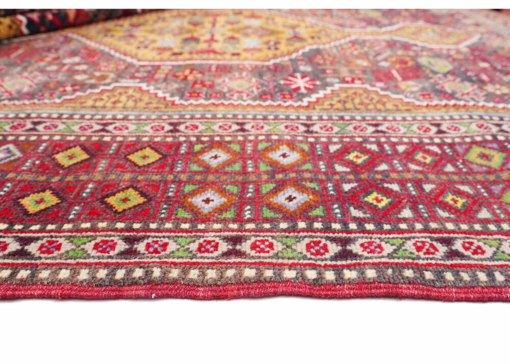 Traditional Anatolia Brown Rug Geometric Handknotted, Semi-old 6.9x4.3 ft - Rugs Turkey