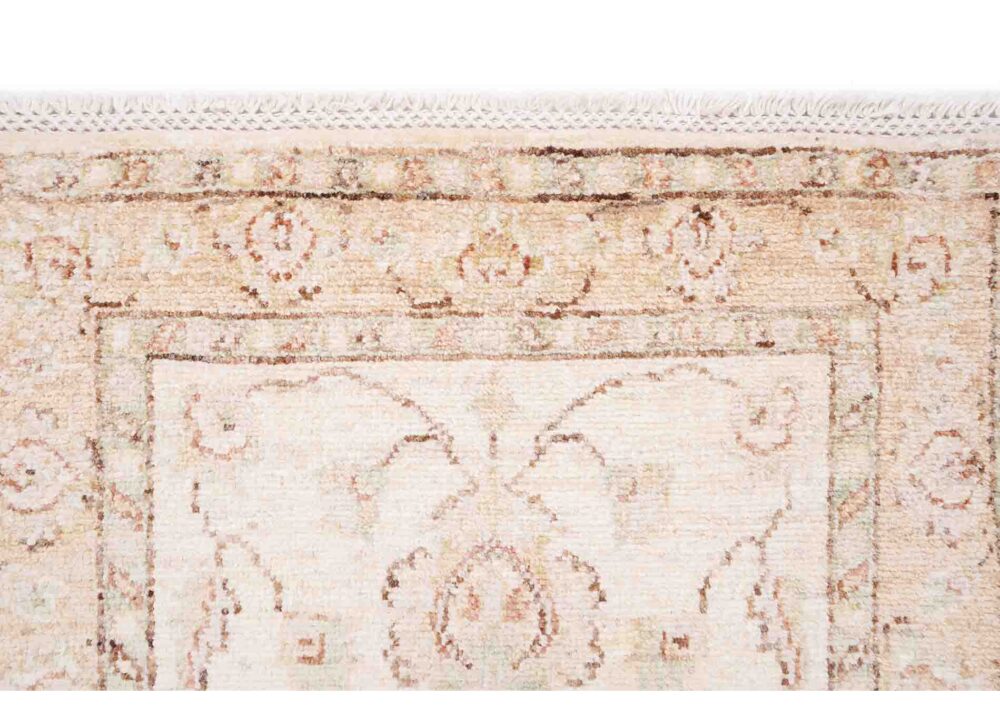 Traditional Small Beige Rug Handknotted Floral Usak 2.7x2 ft - Rugs Turkey