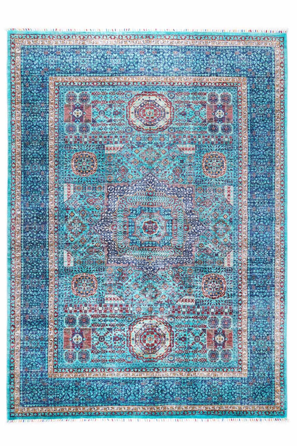 Traditional Sultani Orientel Rug Grey Handknotted Authentic Rug 8x5.8 ft - Rugs Turkey