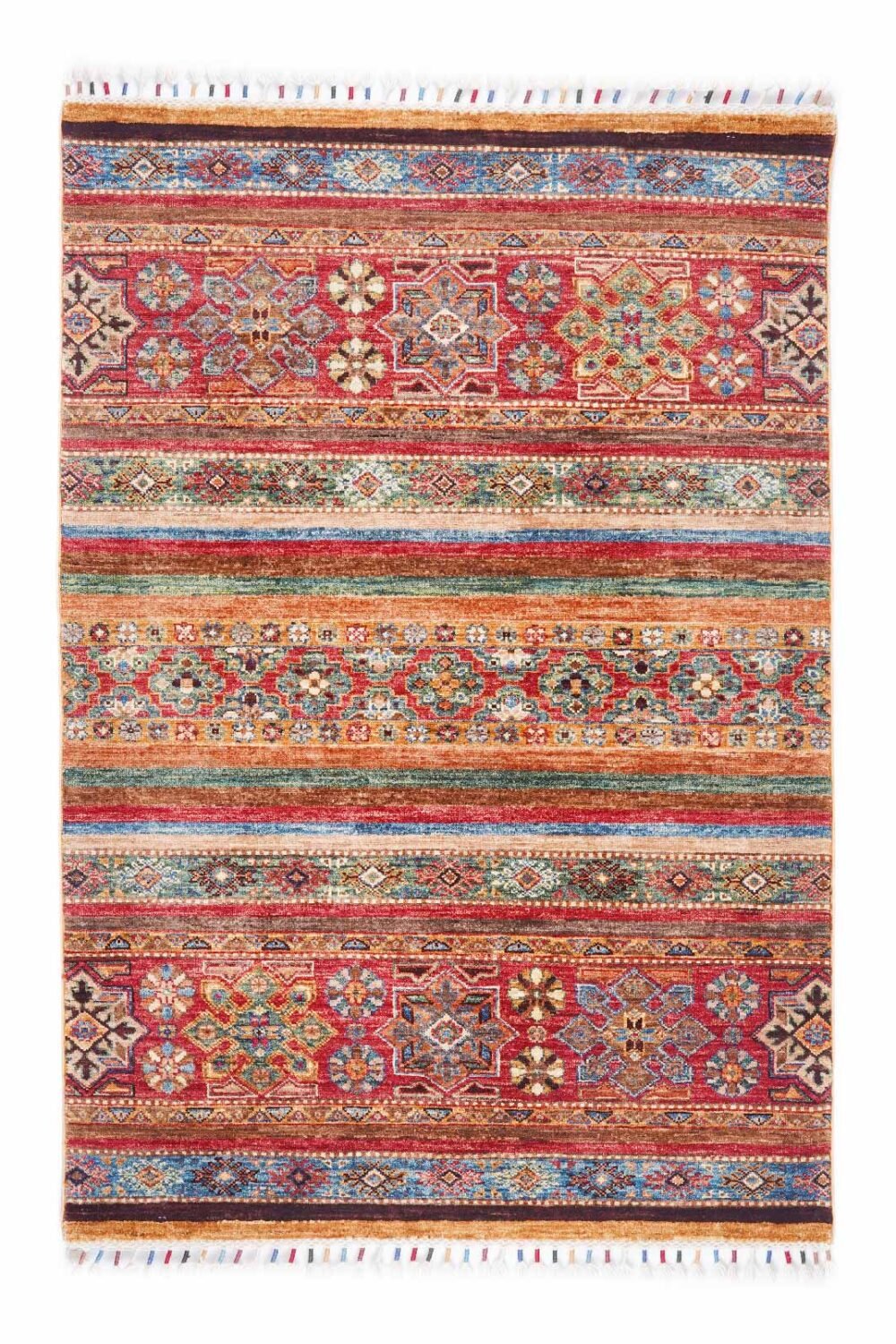 Trandional Orange and Red Rug Handknotted Area For living 3.3x3 ft - Rugs Turkey