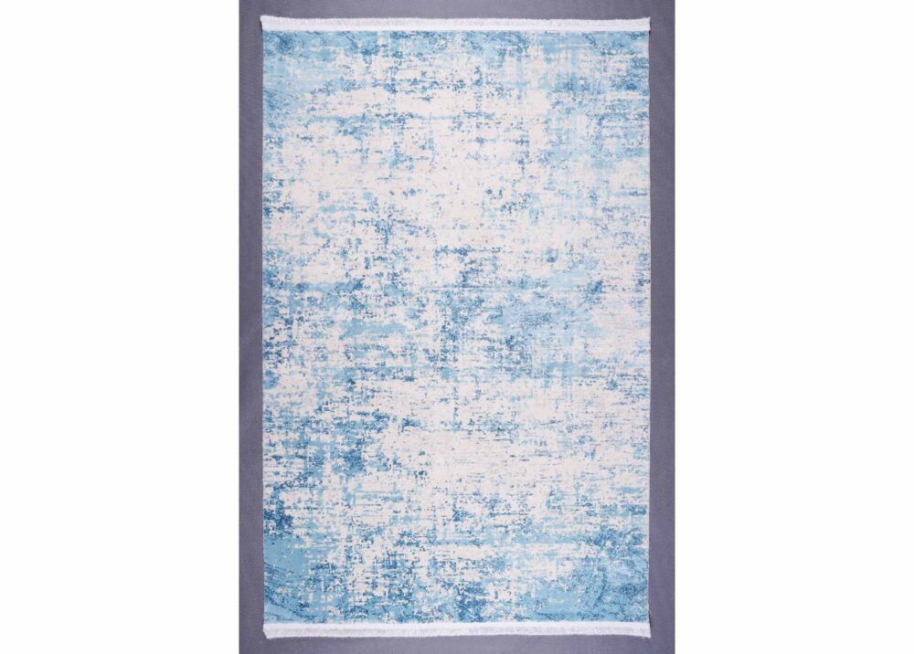 Abstract Pattern Blue Beige Rug for Modern Homes - 5.9x3.9 ft - Rugs Turkey