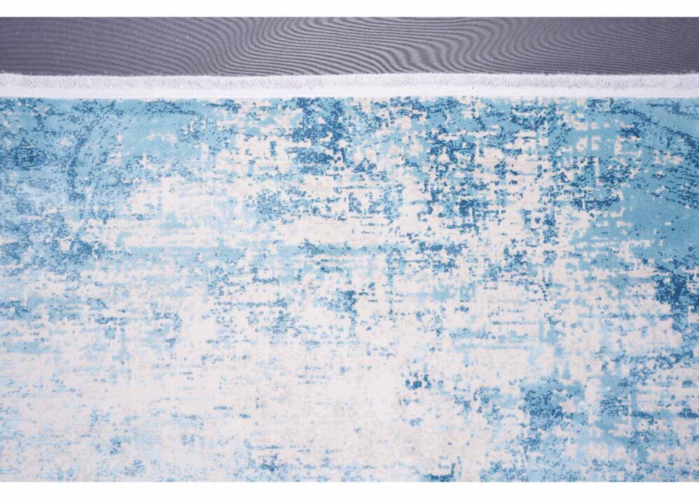 Abstract Pattern Blue Beige Rug for Modern Homes - 5.9x3.9 ft - Rugs Turkey