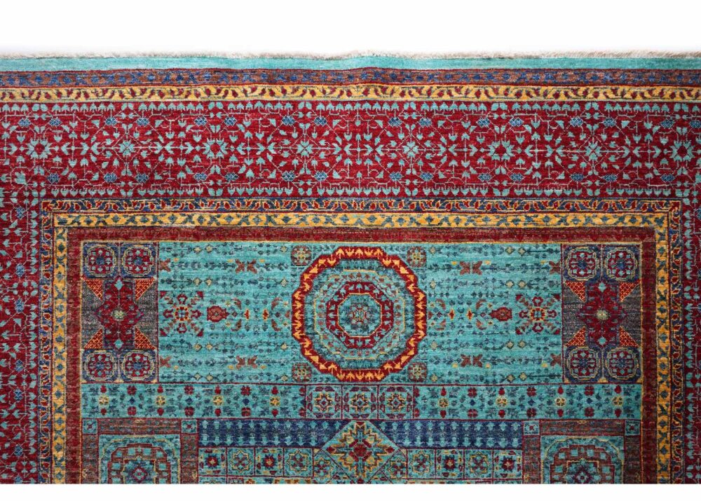 Best Living Room, Dining Room Rug Red-Blue Traditional Memluk Washable - Rugs Turkey