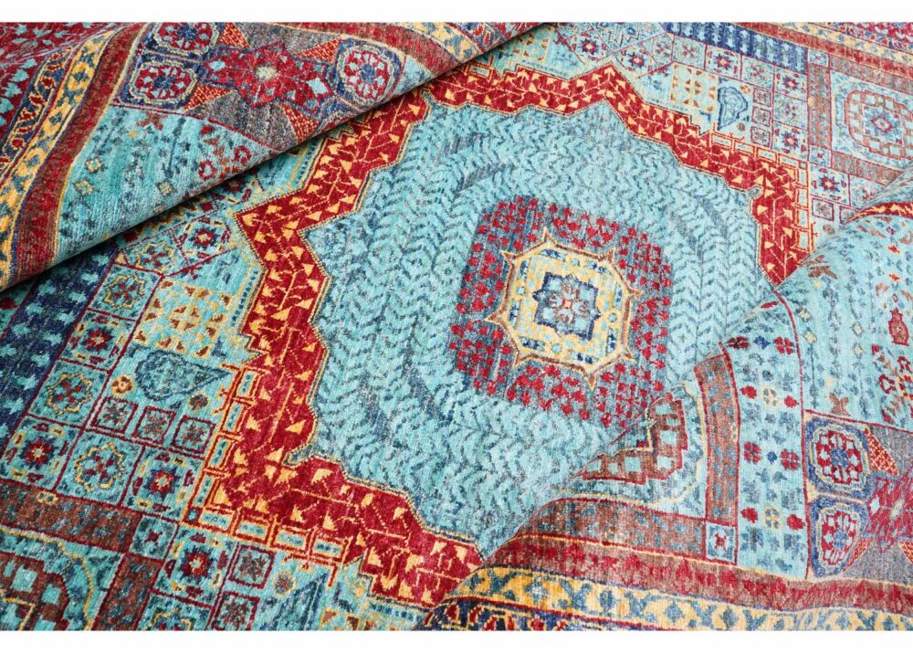 Best Living Room, Dining Room Rug Red-Blue Traditional Memluk Washable - Rugs Turkey