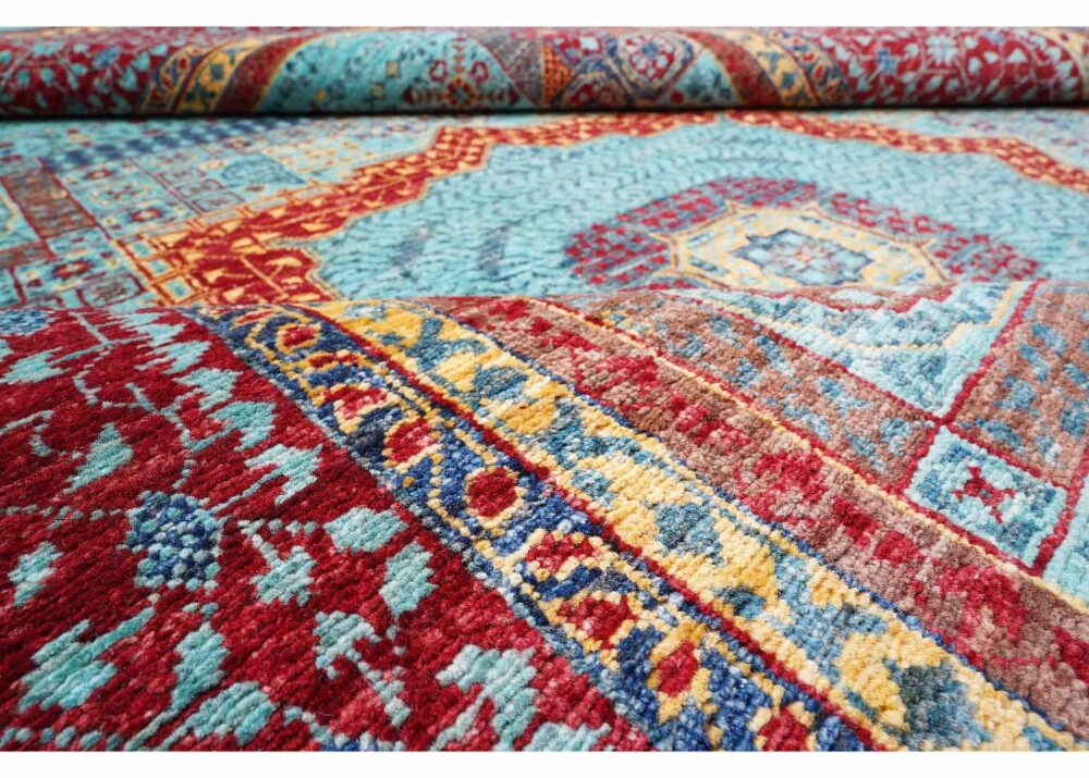 Best Living Room, Dining Room Rug Red-Blue Traditional Memluk Washable - Rugs Turkey