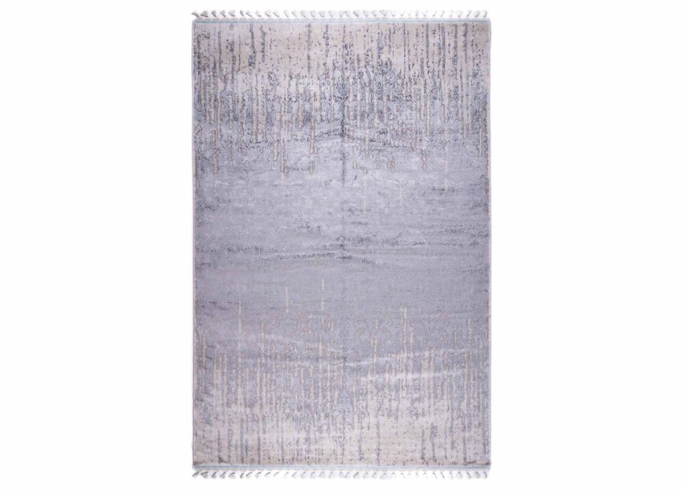 Blue Abstract Area Rug for Modern Interiors 6.3x9.3 ft Machine-Made - Rugs Turkey