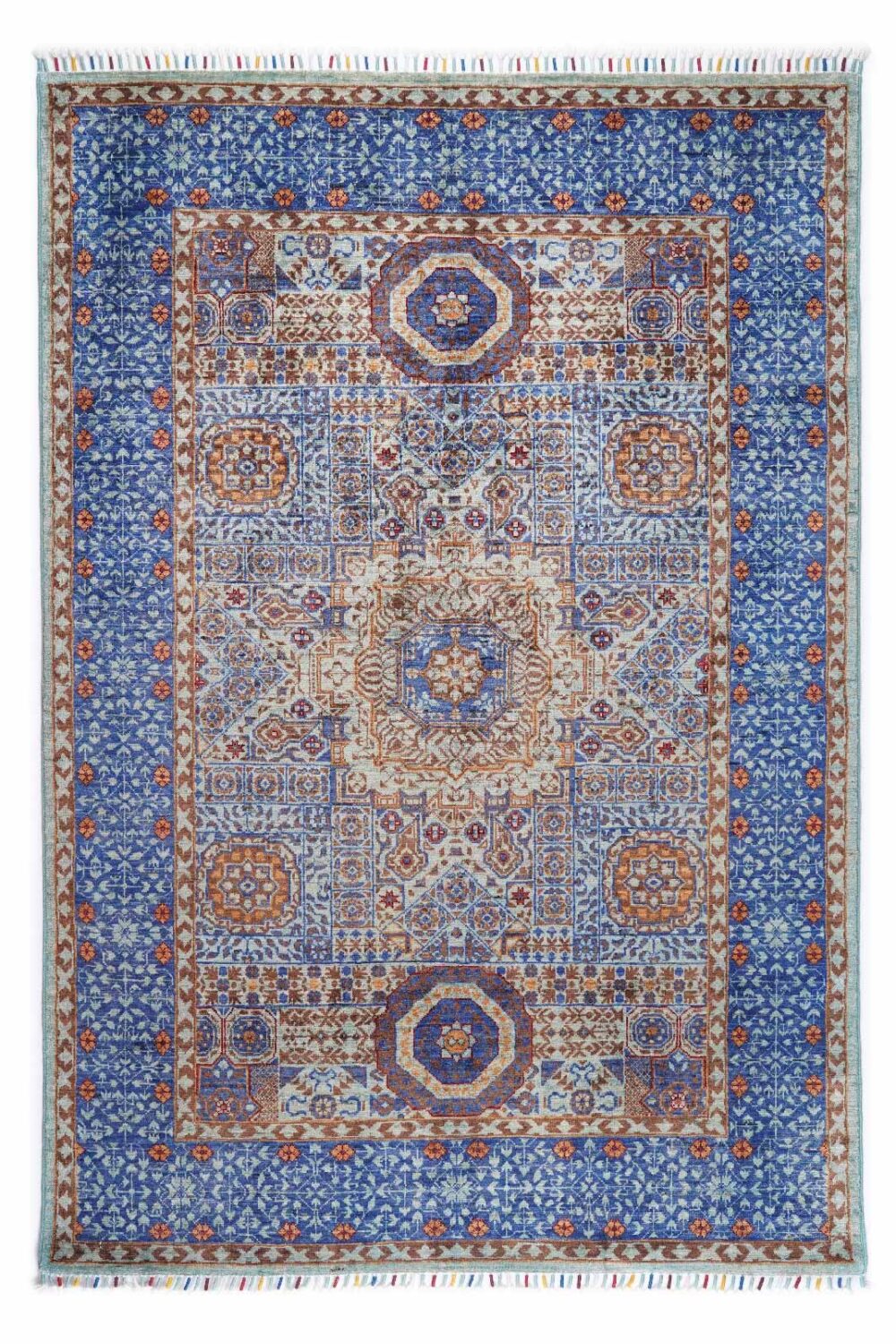 Blue Rugs for Dining Room Traditional Style Memluk 6x4 Hand-Knotted - Rugs Turkey