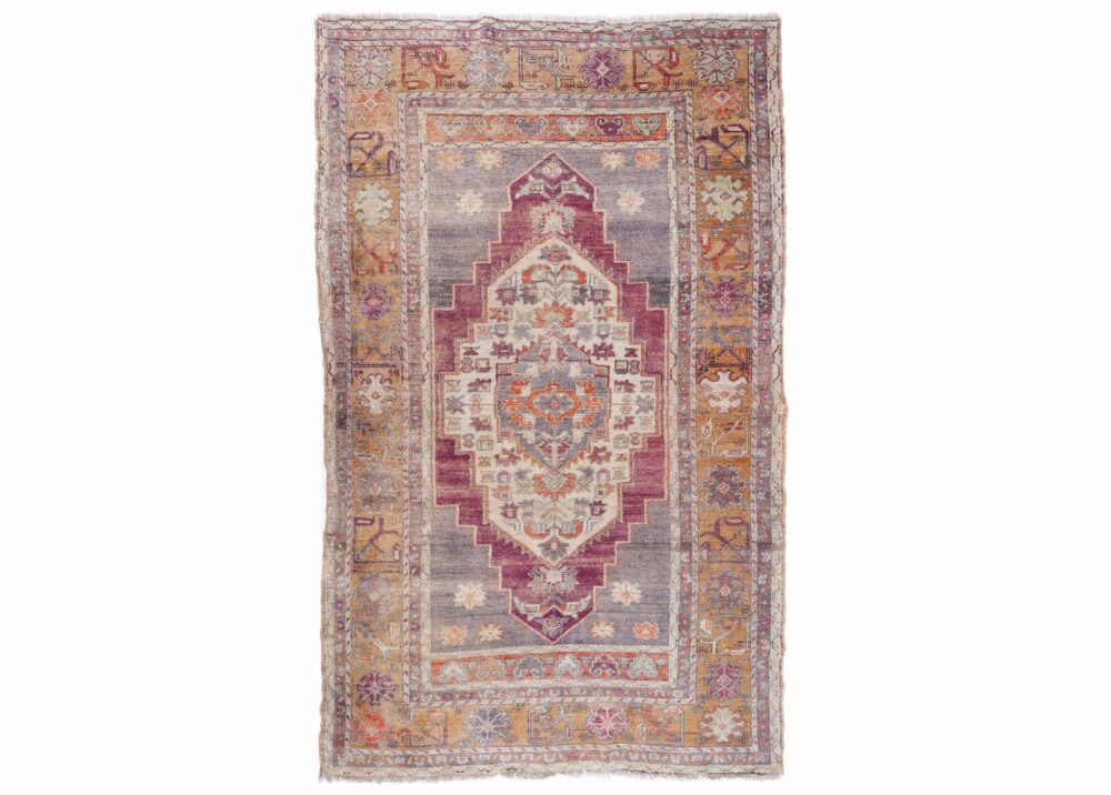 Brown Vintage Area Rug Traditional Sultani Hand-Knotted 7.9x5.7 ft - Rugs Turkey